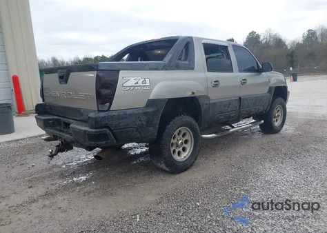 2002 Chevrolet Avalanche 1500 from USA, damaged, VIN 3GNEK13T22G115703